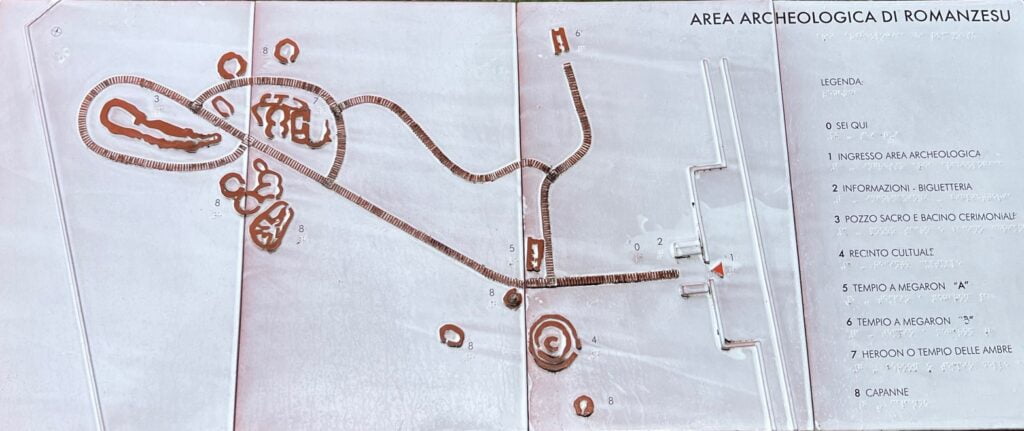 Romanzesu, Il Villaggio Santuario Nuragico Olbia Mappa Area Archeologica Romanzesu