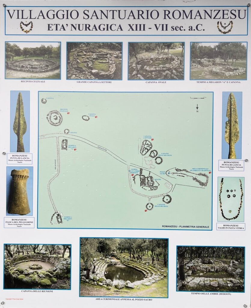 Romanzesu, Il Villaggio Santuario Nuragico Olbia Mappa Romanzesu Villagio Nuragico